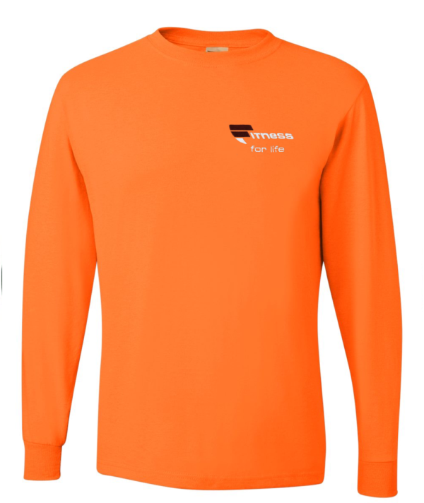 A long sleeve orange shirt with the words " california for life ".